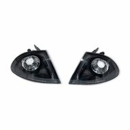 Helder zwarte knipperlichten passend voor BMW 3 serie E46 sedan en touring model 1998 - 2001