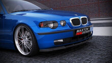 Frontsplitter glanzend zwart passend voor BMW 3 serie E46 compact met standaard voorbumper Maxton Design