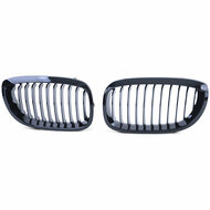 Glanzend zwarte grillen passend voor BMW 3 serie E46 coupe en cabrio facelift model 2003 - 2006