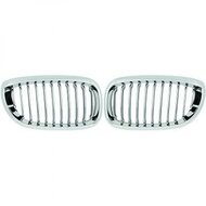 Chromen grillen passend voor BMW 3 serie E46 coupe en cabrio facelift model 2003 - 2006