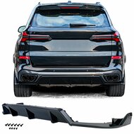 Performance look diffuser glanzend zwart passend voor BMW X5 G05 met M pakket achterbumper