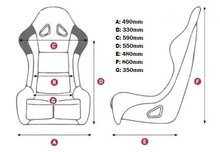 Universele race stoel met slider zwart lederlook