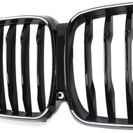 Glanzend zwarte grillen met verlichting passend voor BMW X5 G05 model 2019 - 2022 