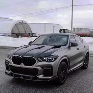 Grillen glanzend zwart met LED verlichting passend voor BMW X6 G06 model 2019 - 2023