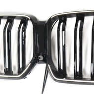 Grillen glanzend zwart dubbelspijls met LED verlichting passend voor BMW X6 G06 model 2019 - 2023