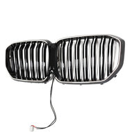 Glanzend zwarte grillen dubbelspijls met LED verlichting passend voor BMW X5 G05 model 2019 - 2022