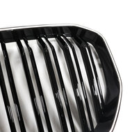 Glanzend zwarte grillen dubbelspijls met LED verlichting passend voor BMW X5 G05 model 2019 - 2022