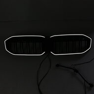 Grillen glanzend zwart dubbelspijls met LED verlichting passend voor BMW 3 serie G20LCI en G21LCI model 2022 - heden