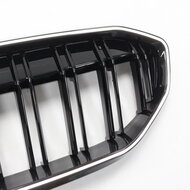 Grillen glanzend zwart dubbelspijls met LED verlichting passend voor BMW 3 serie G20 en G21 model 2019 - 2022