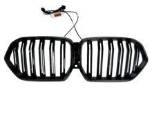 Glanzend zwarte grillen met verlichting passend voor BMW X6 G06 LCI model vanaf 2023