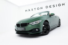 Front splitter glanzend zwart passend voor BMW 4 serie F32, F33 en F36 met standaard voorbumper