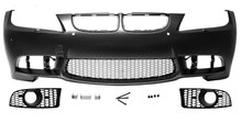 EVO look voorbumper passend voor BMW 3 serie E90 en E91 model 2005 - 2008 met koplampsproeiers
