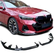 Glanzend zwarte frontlip passend voor BMW 5 serie G60 en G61 met M pakket voorbumper