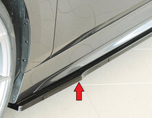 Rieger glanzend zwarte sideskirt aanzets passend voor BMW 1 serie F40 met M pakket sideskirts
