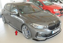 Rieger glanzend zwarte sideskirt aanzets passend voor BMW 1 serie F40 met M pakket sideskirts