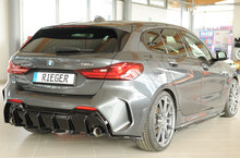 Rieger glanzend zwarte diffuser passend voor BMW 1 serie F40 met M pakket achterbumper