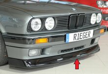 Rieger glanzend zwarte frontlip passend voor BMW 3 serie E30 met type 2 voorbumper