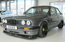 Rieger glanzend zwarte frontlip passend voor BMW 3 serie E30 met type 2 voorbumper