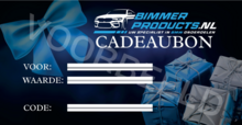 Cadeaubon BimmerProducts.nl &euro;75,-