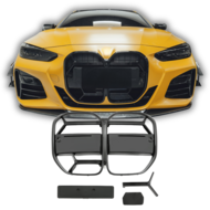 Glanzend zwarte CS look grill passend voor BMW 4 serie G22 en G23 