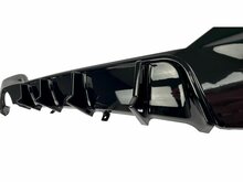 Glanzend zwarte diffuser passend voor BMW 3 serie G20 en G21 met M pakket achterbumper model 2019 - 2022 