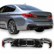Diffuser CS look glanzend zwart passend voor BMW 5 serie G30 en G31 met M pakket achterbumper