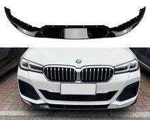 Glanzend zwart frontlip passend voor BMW 5 serie G30 LCI en G31 LCI met M pakket voorbumper