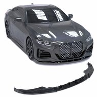 Glanzend zwarte frontlip passend voor BMW 4 serie G22 en G23 met M pakket voorbumper