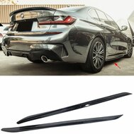 Glanzend zwarte sideskirts aanzets passend voor BMW 3 serie G20 en G21 met M pakket