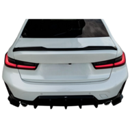 Glanzend zwarte spoiler EVO look passend voor BMW 3 serie G20 