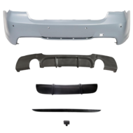 Sportlook achterbumper met performance look diffusor passend voor BMW 3 serie E90 en E90 LCI met PDC
