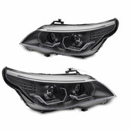 Koplampen passend voor BMW 5 serie E60 en E61 met halogeen koplampen model 2003 - 2007