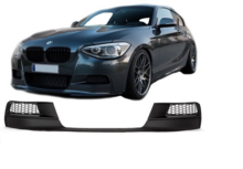 Performance look front spoiler passend voor BMW 1 serie F20 en F21 style 1 met M pakket voorbumper