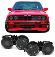 Smoke koplampen met kruis passend voor BMW 3 serie E30 type 2