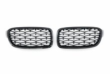 Diamond grillen glanzend zwart passend voor BMW 3 serie F30 en F31 