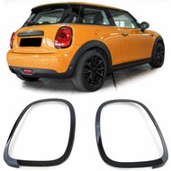 Glanzend zwarte covers koplampen, achterlichten en gril passend voor Mini F55, F56 en F57