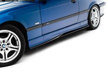 Sideskirt aanzets glanzend zwart passend voor BMW 3 serie E36 met M pakket achterbumper Maxton Design