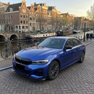 Performance look frontspoiler glanzend zwart passend voor BMW 3 serie G20 en G21 model 2019 - 2022