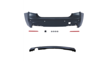 Sportlook achterbumper passend voor BMW 3 serie F30 model 2012 - 2019 uitlaat enkel links
