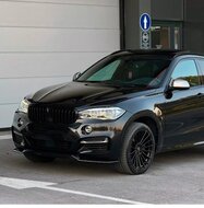 Front spoiler glanzend zwart passend voor BMW X6 F16 met M pakket voorbumper