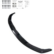 Front spoiler versie 3 glanzend zwart passend voor BMW 5 serie F10 en F11 met M pakket voorbumper