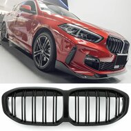 Grillen dubbelspijls glanzend zwart passend voor BMW 1 serie F40