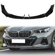 Glanzend zwarte frontlip passend voor BMW 5 serie G60 en G61 met M pakket bumper