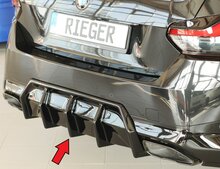 Rieger diffuser middenstuk glanzend zwart passend voor BMW 2 serie G42 met M pakket achterbumper