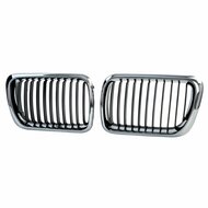Chromen grillen passend voor BMW 3 serie E36 model 1996 - 2000