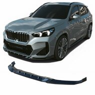 Glanzend zwarte frontlip passend voor BMW X1 U11 model vanaf 2022 met M pakket voorbumper