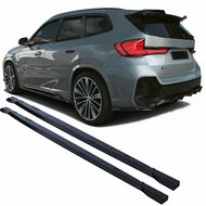 Sideskirt aanzets glanzend zwart versie passend voor BMW IX U11 met M pakket sideskirts