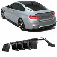 Glanzend zwarte diffuser passend voor BMW M3 F80, M4 F82 en M4 F83