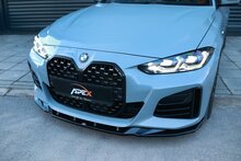 Frontlip glanzend zwart passend voor BMW 4 serie G26 Gran Coupe met M pakket voorbumper