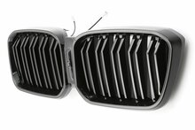 Glanzend zwarte grill dubbelspijls met LED verlichting passend voor BMW X3 G01LCI en X4 G02 LCI